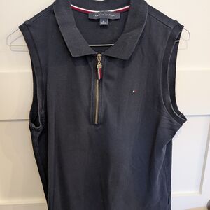 Tommy Hilfiger Navy Polo with Red and White Accents
